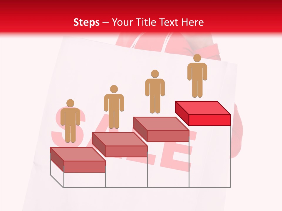 Close Up Blonde Shopping Bag PowerPoint Template