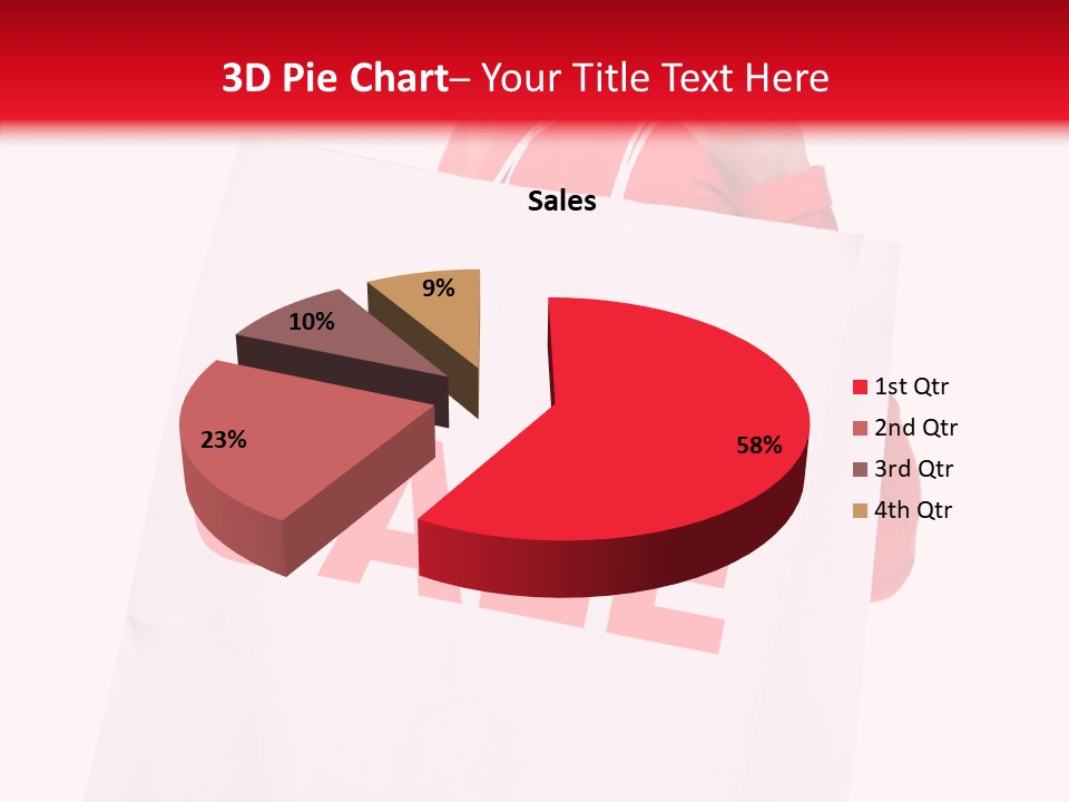 Close Up Blonde Shopping Bag PowerPoint Template