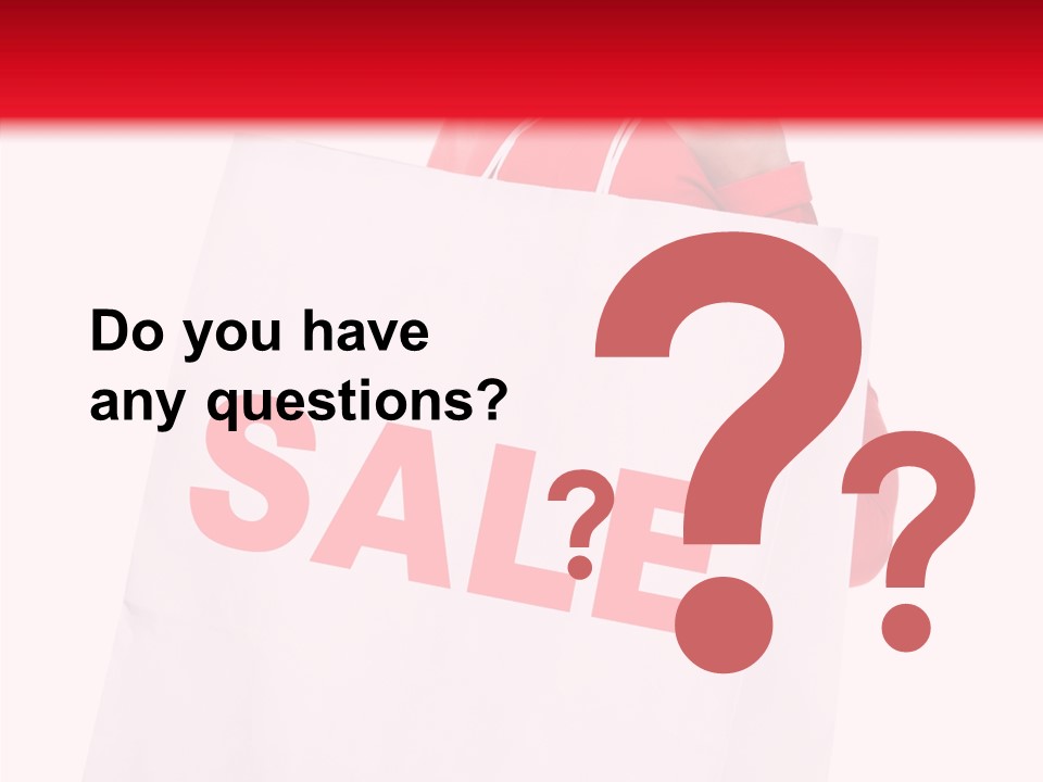 Close Up Blonde Shopping Bag PowerPoint Template