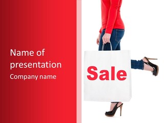 Female Modern Copy Space PowerPoint Template