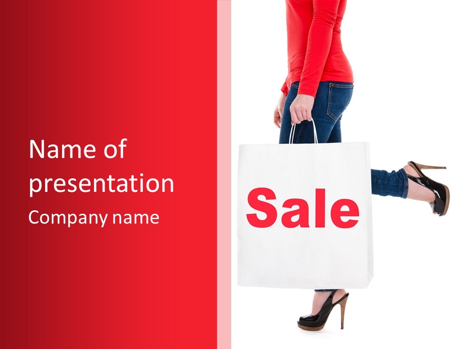 Female Modern Copy Space PowerPoint Template