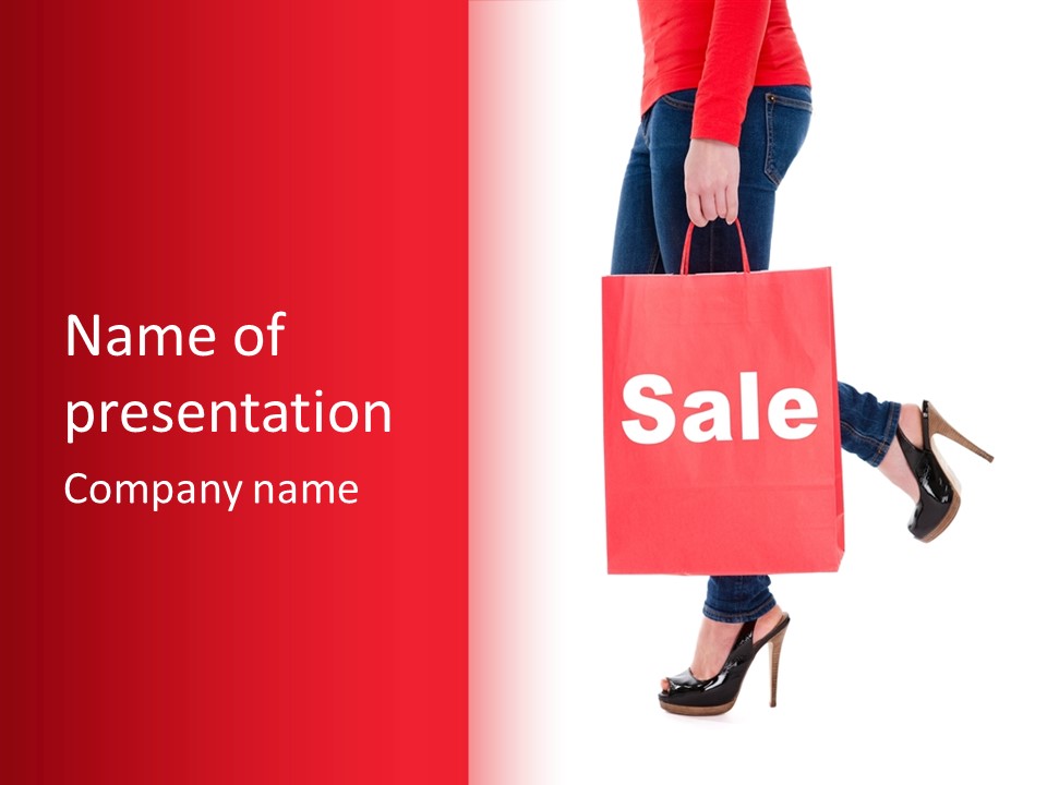 Discount Consumerism Real People PowerPoint Template