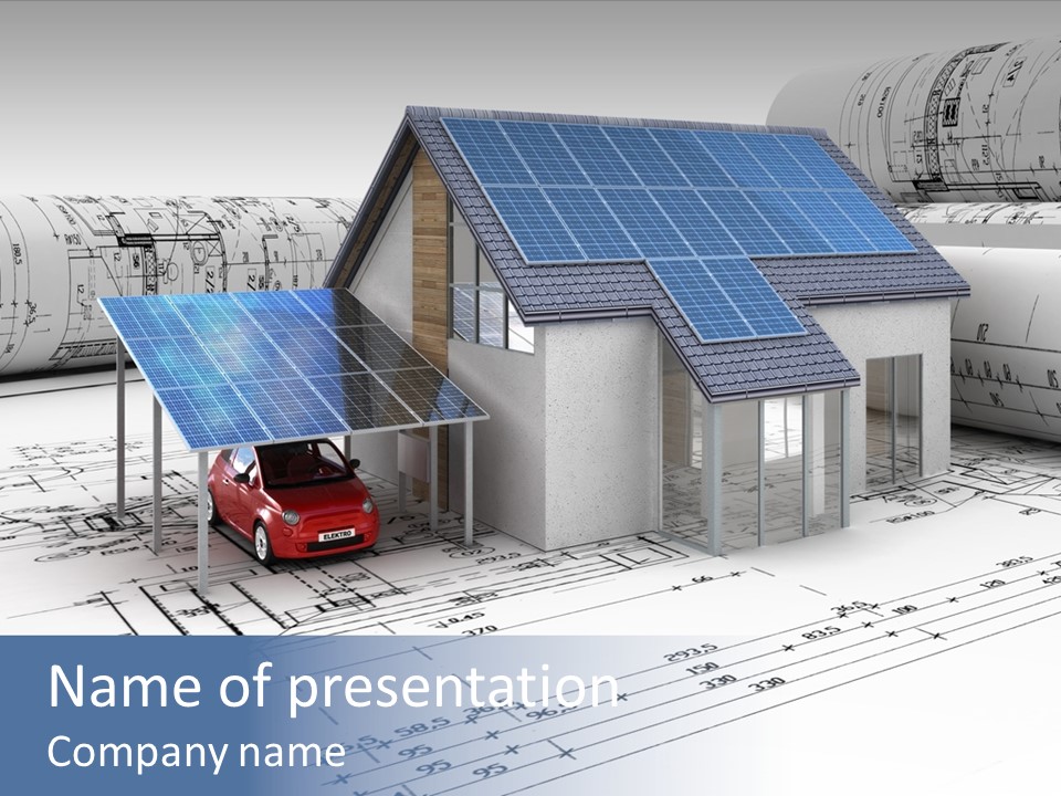 Garage Building Contractor Red PowerPoint Template