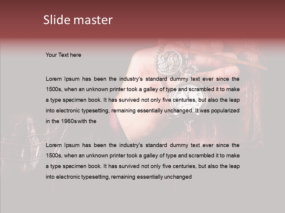 Omnibus Brown Leather Jacket PowerPoint Template