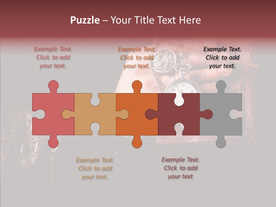 Omnibus Brown Leather Jacket PowerPoint Template