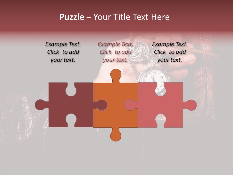 Omnibus Brown Leather Jacket PowerPoint Template