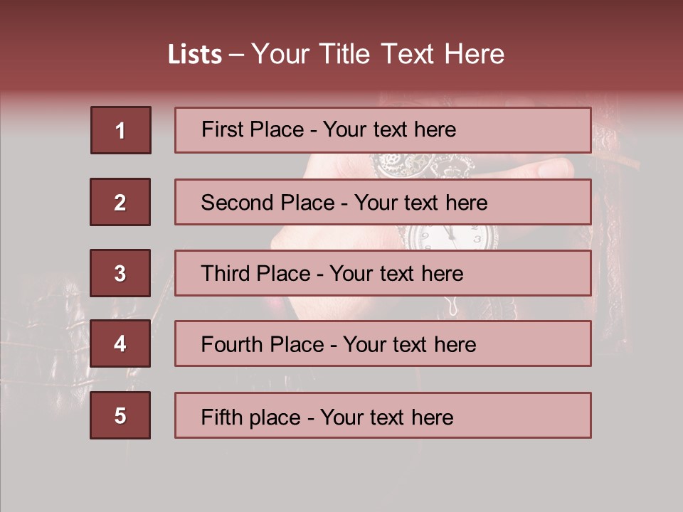 Omnibus Brown Leather Jacket PowerPoint Template