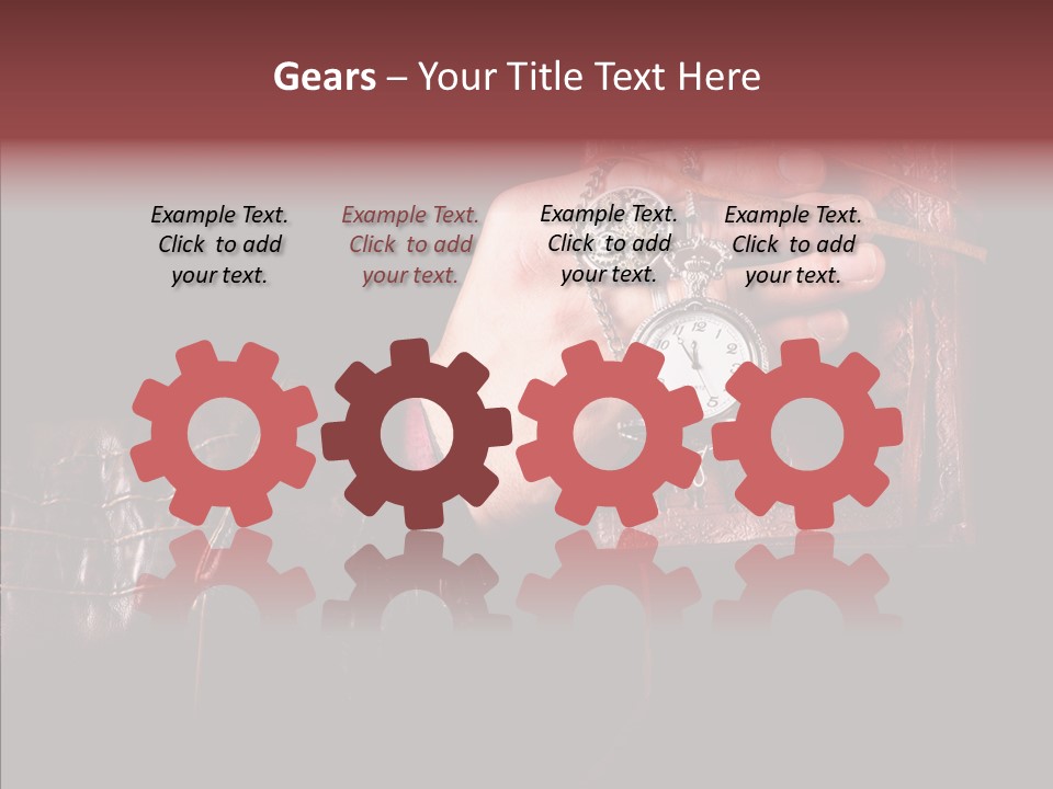 Omnibus Brown Leather Jacket PowerPoint Template