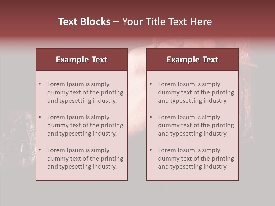 Omnibus Brown Leather Jacket PowerPoint Template