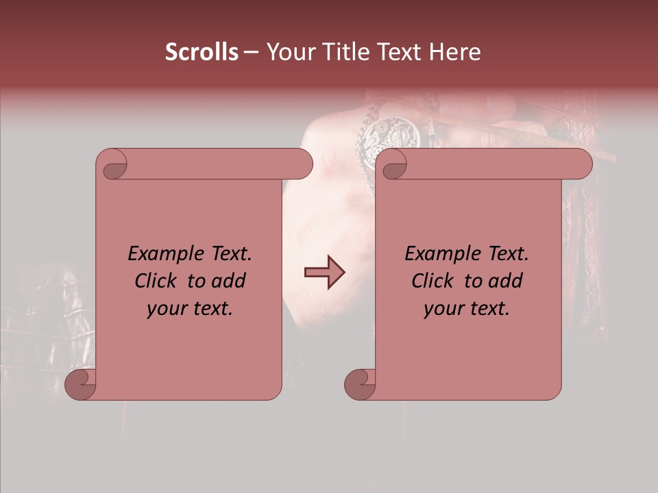 Omnibus Brown Leather Jacket PowerPoint Template