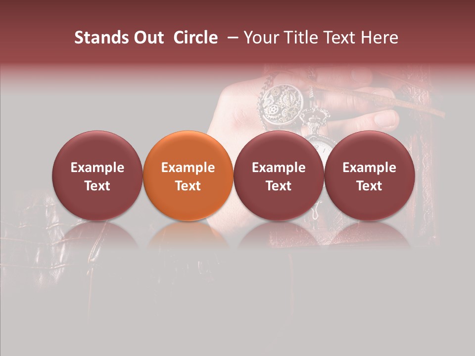 Omnibus Brown Leather Jacket PowerPoint Template