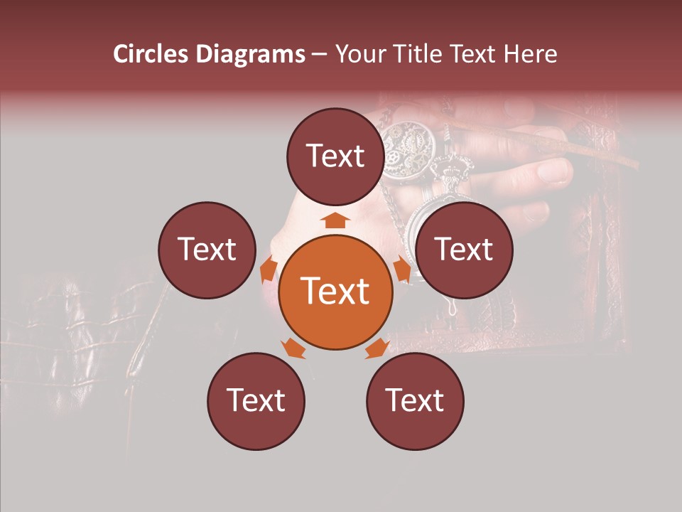 Omnibus Brown Leather Jacket PowerPoint Template