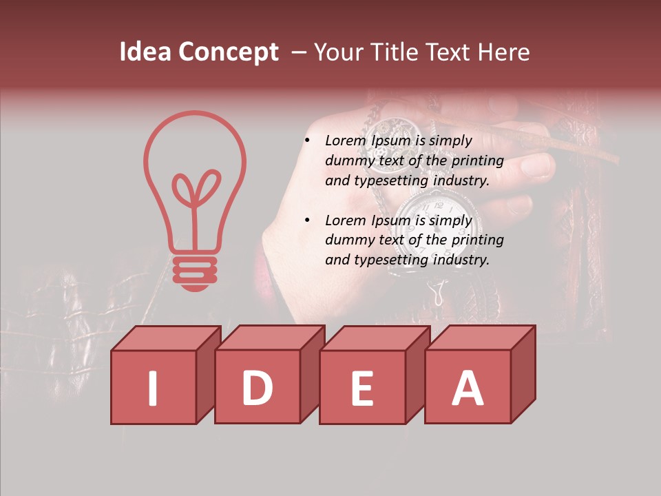 Omnibus Brown Leather Jacket PowerPoint Template