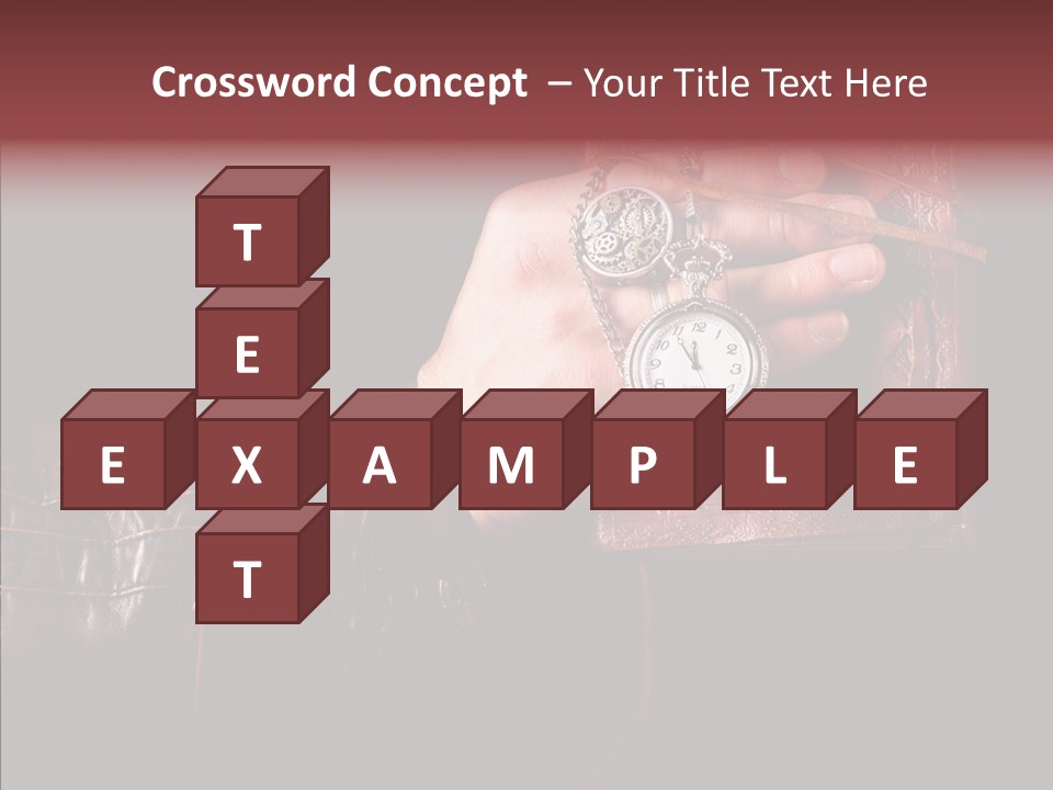 Omnibus Brown Leather Jacket PowerPoint Template