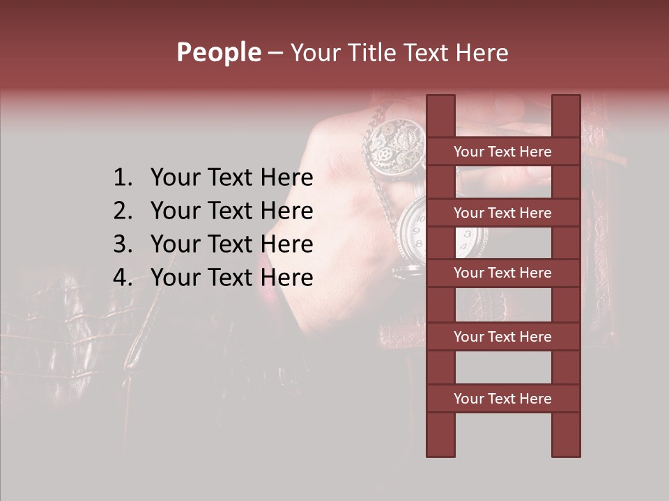 Omnibus Brown Leather Jacket PowerPoint Template