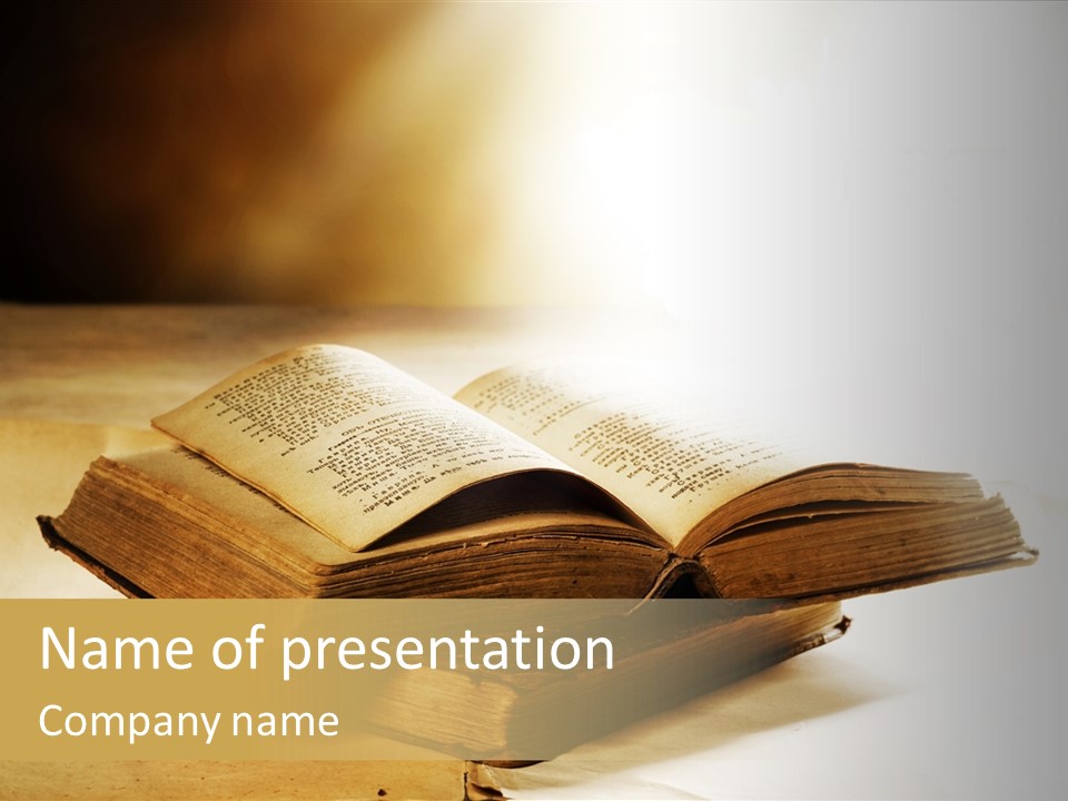 Background Reading Old PowerPoint Template