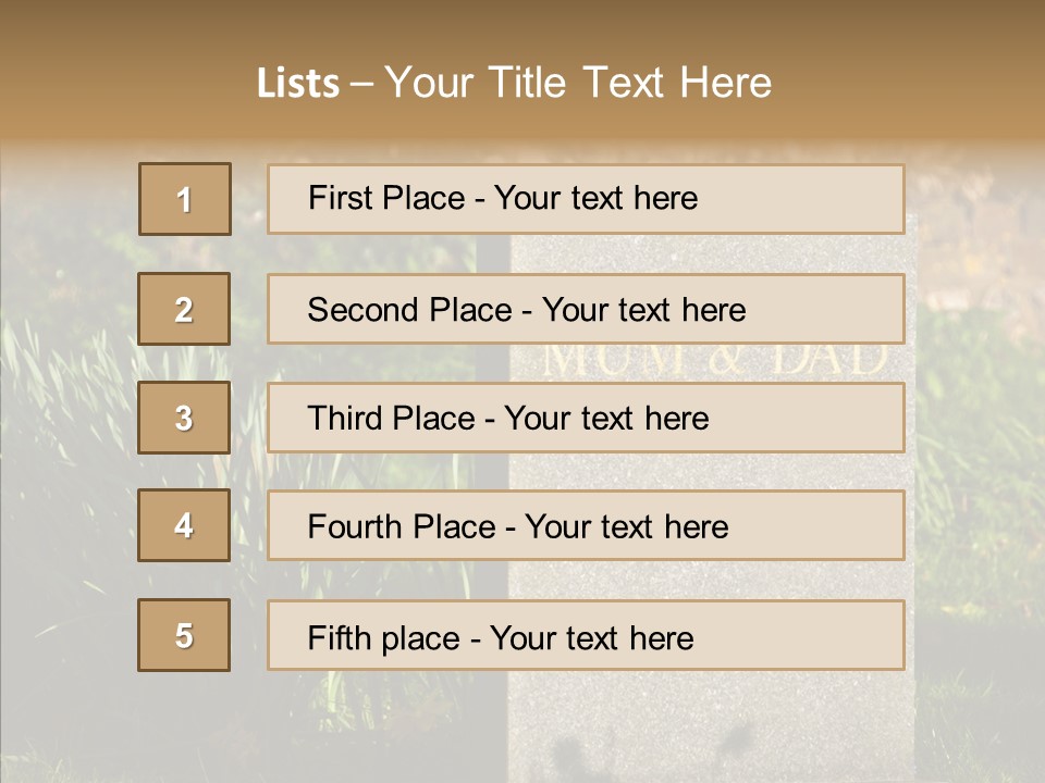 Dead Mom Dad PowerPoint Template