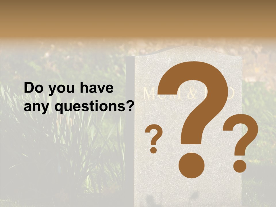 Dead Mom Dad PowerPoint Template