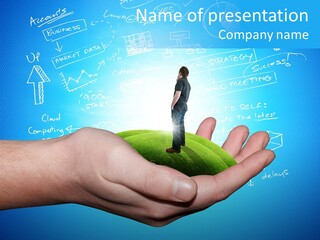 Marketplace Grass Sign PowerPoint Template