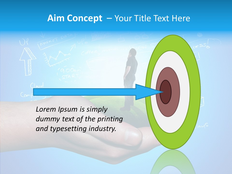 Marketplace Grass Sign PowerPoint Template