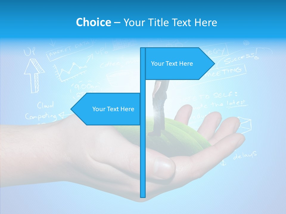 Marketplace Grass Sign PowerPoint Template