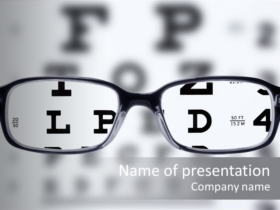 Background Optometry Black PowerPoint Template