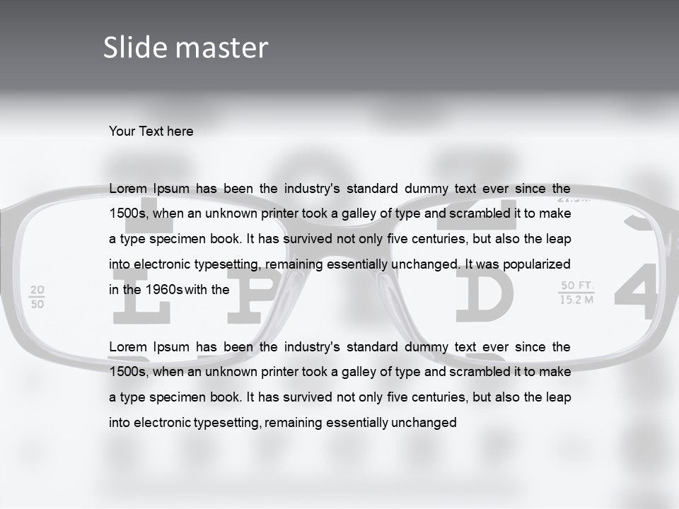 Background Optometry Black PowerPoint Template