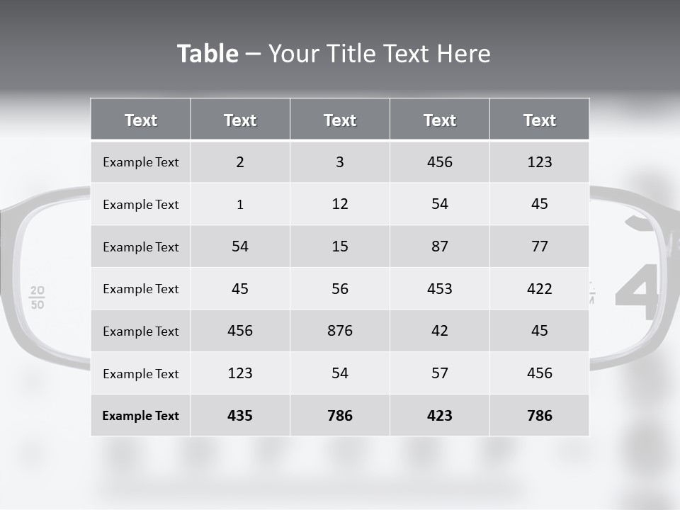 Background Optometry Black PowerPoint Template
