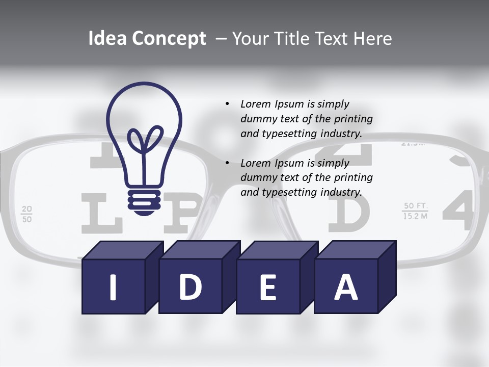 Background Optometry Black PowerPoint Template