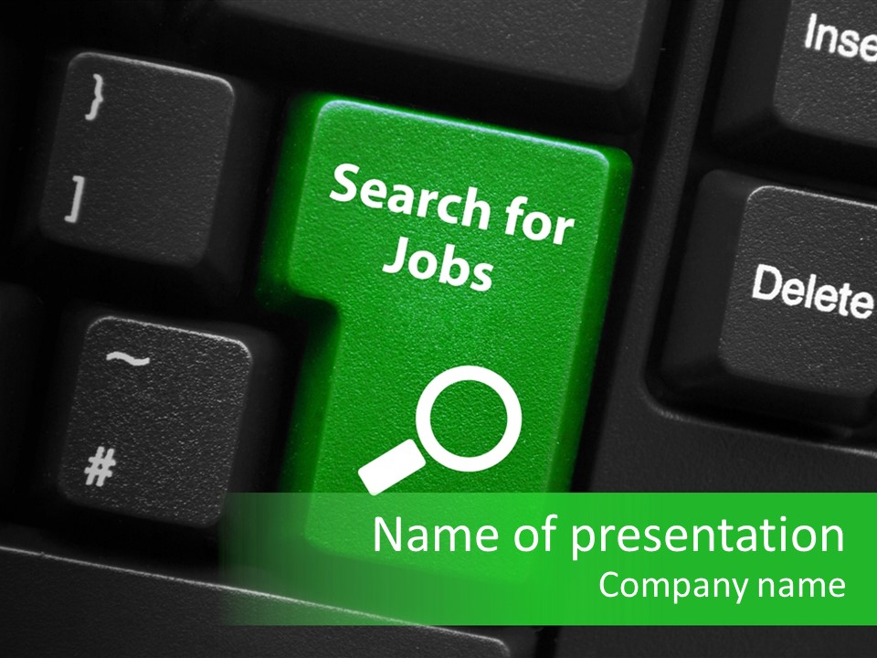 Green Unemployment Jobseeking PowerPoint Template