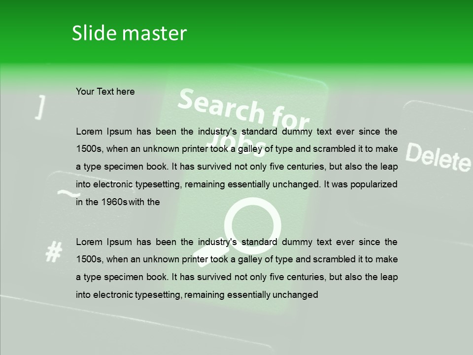 Green Unemployment Jobseeking PowerPoint Template