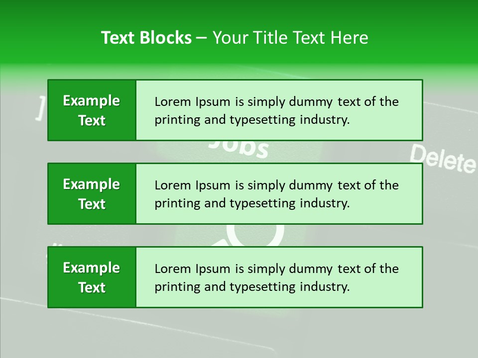 Green Unemployment Jobseeking PowerPoint Template