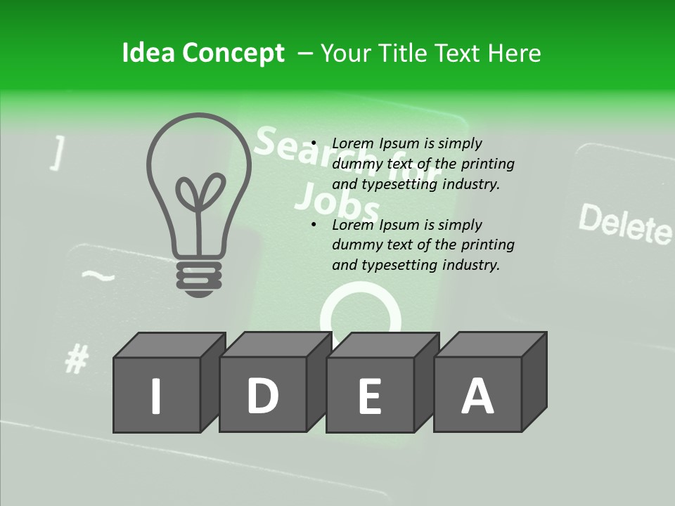 Green Unemployment Jobseeking PowerPoint Template