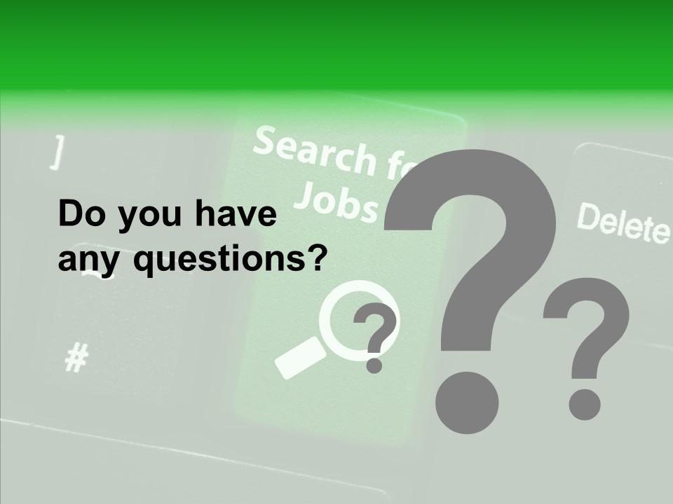 Green Unemployment Jobseeking PowerPoint Template