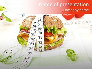 Dieting Meter Fitness PowerPoint Template