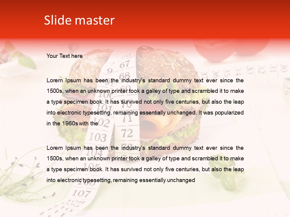 Dieting Meter Fitness PowerPoint Template