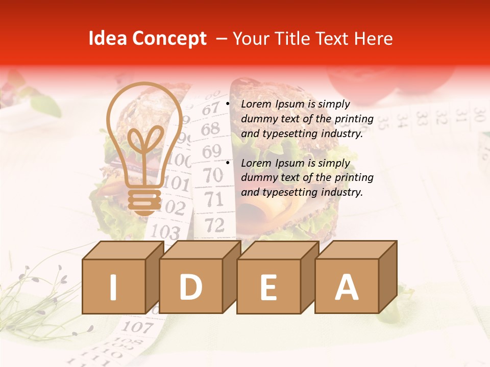 Dieting Meter Fitness PowerPoint Template