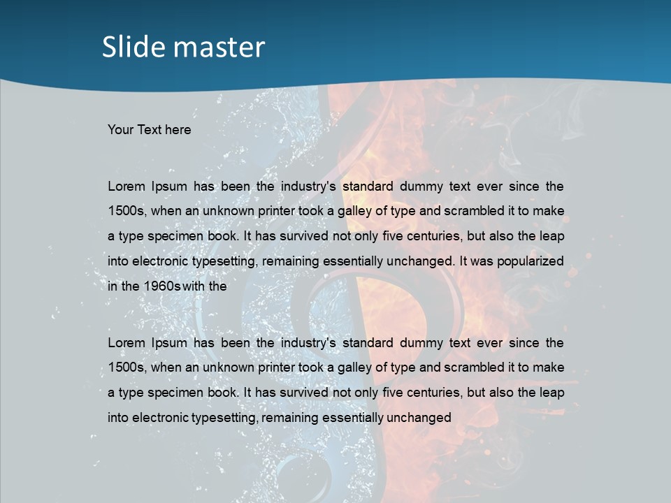 Ornate Illustration Sign PowerPoint Template