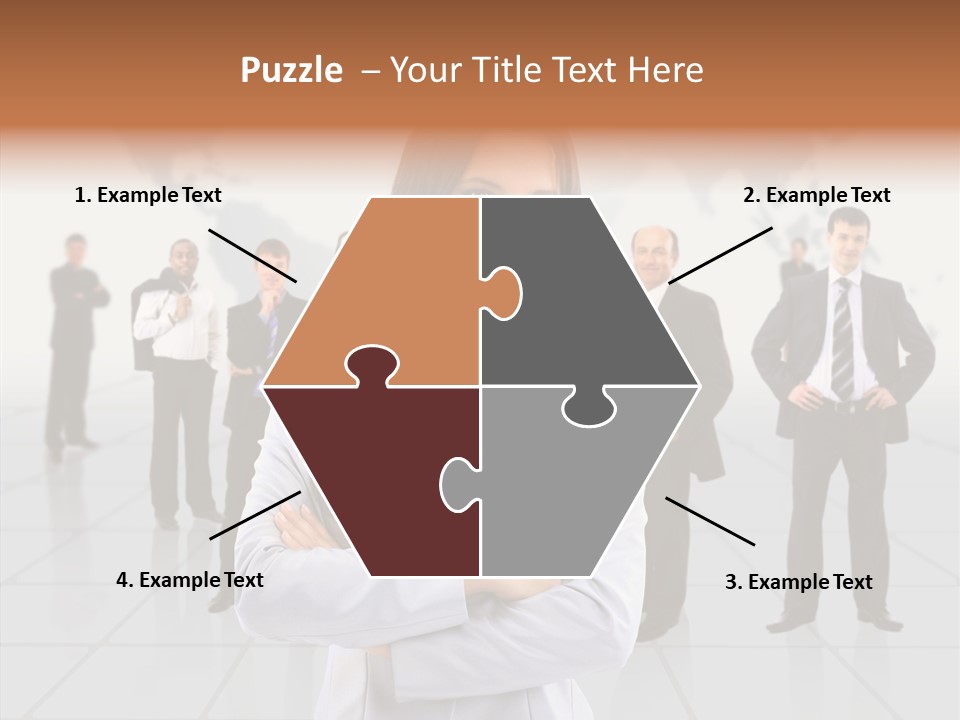Collaborate Globe Suit PowerPoint Template