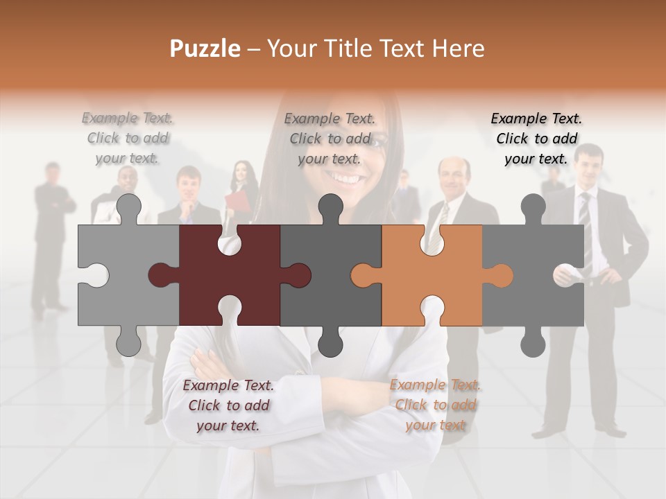 Collaborate Globe Suit PowerPoint Template