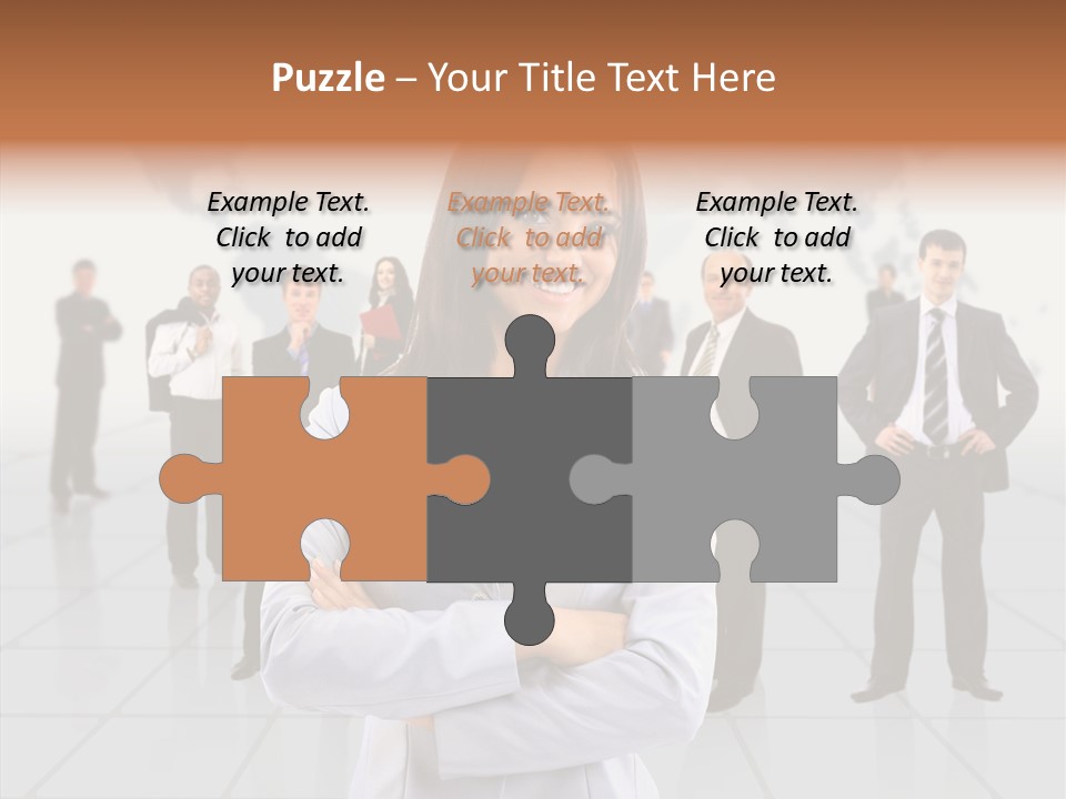 Collaborate Globe Suit PowerPoint Template