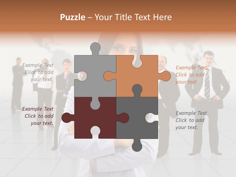 Collaborate Globe Suit PowerPoint Template