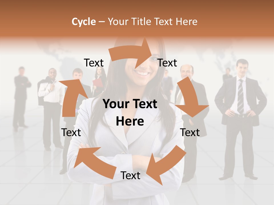Collaborate Globe Suit PowerPoint Template
