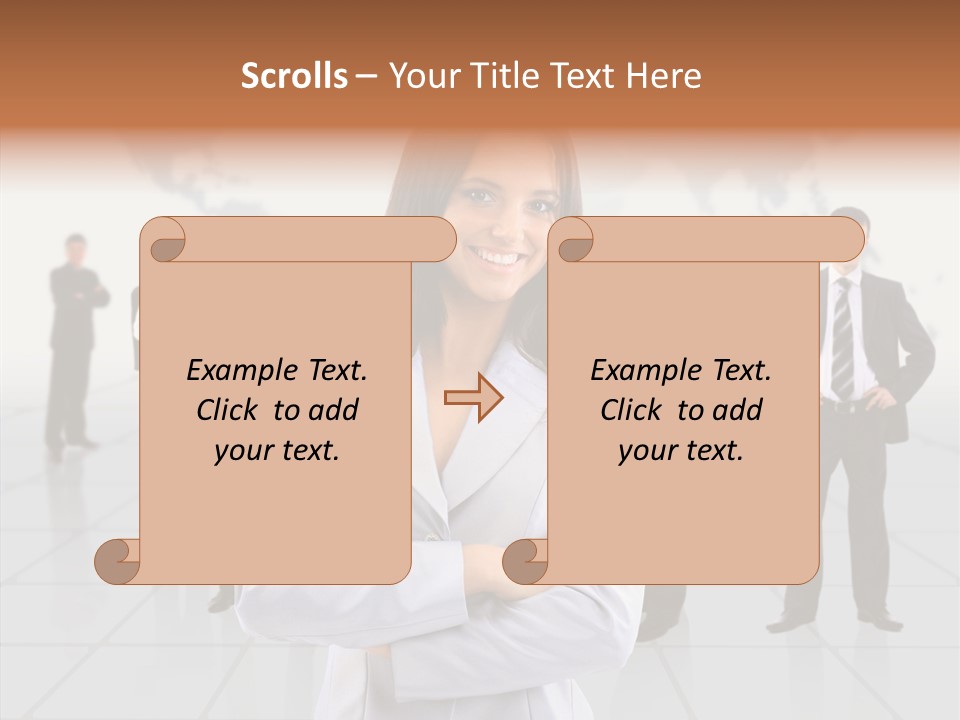 Collaborate Globe Suit PowerPoint Template