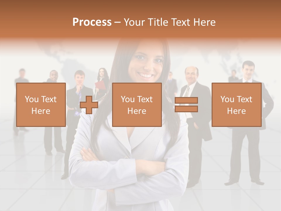Collaborate Globe Suit PowerPoint Template