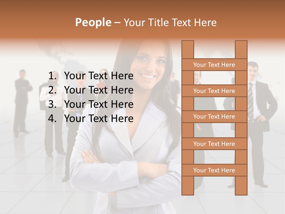 Collaborate Globe Suit PowerPoint Template