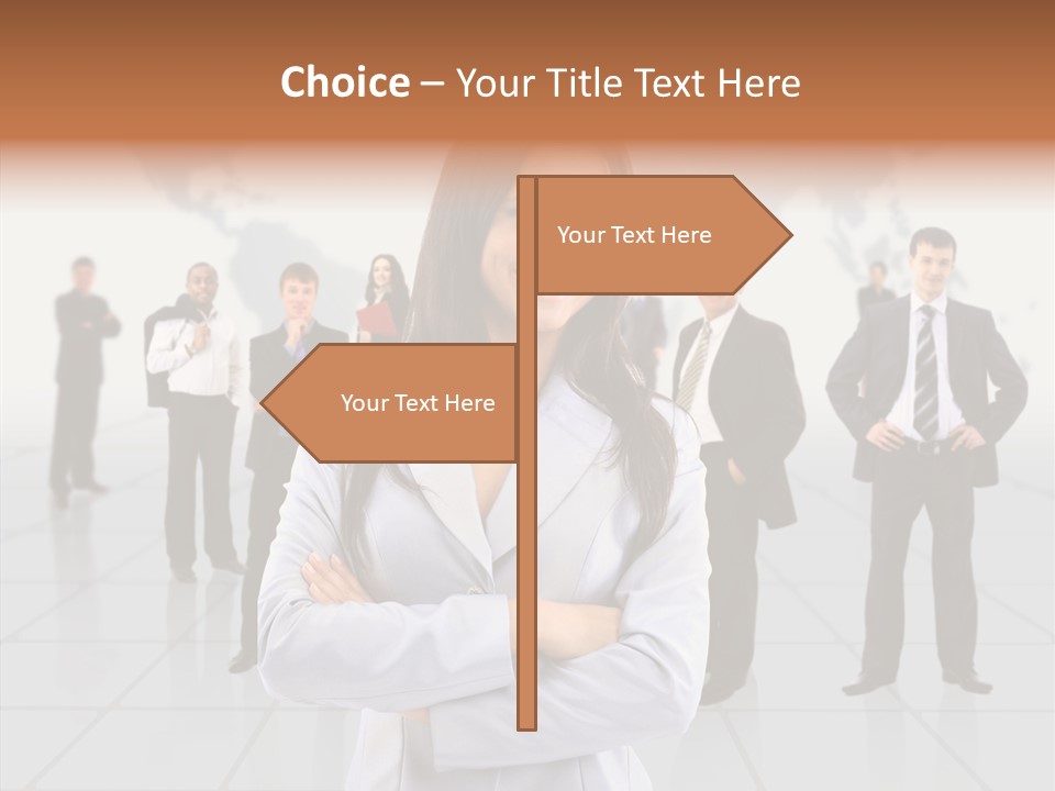 Collaborate Globe Suit PowerPoint Template