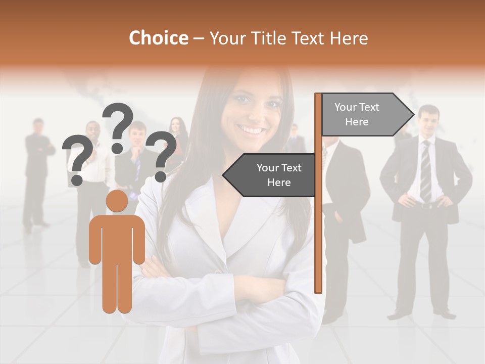 Collaborate Globe Suit PowerPoint Template