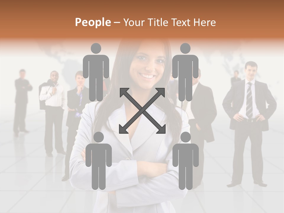 Collaborate Globe Suit PowerPoint Template