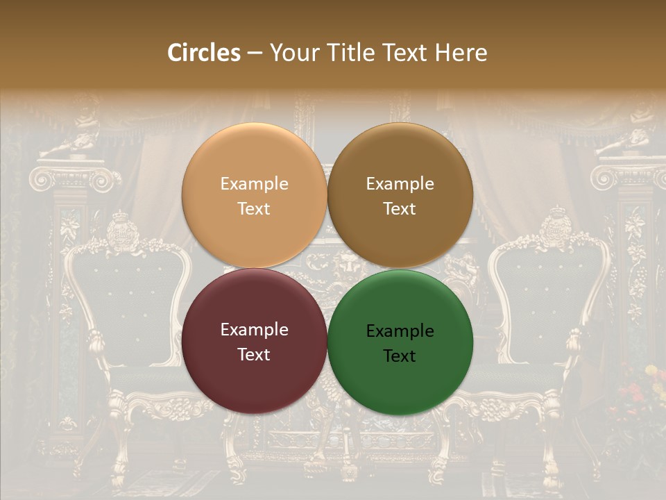 Gold Grunge Curtain PowerPoint Template